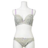 【脇高】[D85-I95］フラワープリント刺繍ブラ＆ショーツ(モールドカップ) | Re-J＆SUPURE | 詳細画像2 