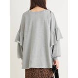 袖フリルロゴプリント裏毛トップス | Re-J&SUPURE | 詳細画像6