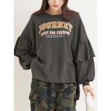 袖フリルロゴプリント裏毛トップス | Re-J&SUPURE | 詳細画像14