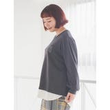 シルキーダンボールシャツレイヤード風プルオーバー | Re-J＆SUPURE | 詳細画像3 