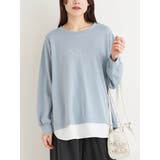 シルキーダンボールシャツレイヤード風プルオーバー | Re-J＆SUPURE | 詳細画像9 