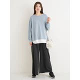 シルキーダンボールシャツレイヤード風プルオーバー | Re-J＆SUPURE | 詳細画像12 