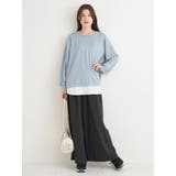 シルキーダンボールシャツレイヤード風プルオーバー | Re-J＆SUPURE | 詳細画像13 