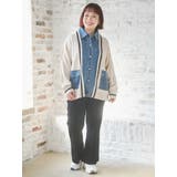 デニム切替ニットカーディガン | Re-J＆SUPURE | 詳細画像8 