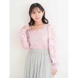 スクエアネック袖花柄シアープルオーバー | Re-J&SUPURE | 詳細画像1