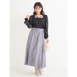 スクエアネック袖花柄シアープルオーバー | Re-J&SUPURE | 詳細画像12