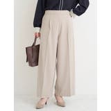 ベージュ | 【ストレッチツイル】ワイドパンツ(セットアップ可) | Re-J＆SUPURE