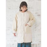 オフホワイト | 異素材切り替えキルティングコート | Re-J&SUPURE