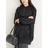 黒 | オーバーサイズ裏毛プルパーカー | Re-J&SUPURE