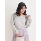 グレー | チェック柄ショルダーリボントップス | Re-J&SUPURE