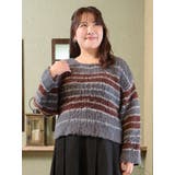 濃グレー | 【Komachiコラボ】ボーダーニットトップス | Re-J&SUPURE