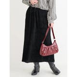 黒 | ベロア楊柳ナロースカート | Re-J&SUPURE