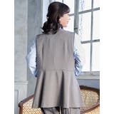 【ストレッチツイル】ペプラムベスト(セットアップ可) | Re-J＆SUPURE | 詳細画像4 