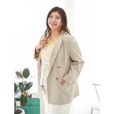 ベージュ | 【Sasaki Mikiコラボ】ストレッチツイル Wテーラードジャケット | Re-J&SUPURE