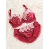 エンジ | [D85 I95］グロッシーローズソフトワイヤーブラ＆ショーツ(モールドカップ） | Re-J＆SUPURE