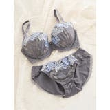 グレー | [D85 I95］グロッシーローズソフトワイヤーブラ＆ショーツ(モールドカップ） | Re-J＆SUPURE