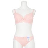 ピンク | [D85-H95］フェミニンレースブラ＆ショーツ(モールドカップ) | Re-J＆SUPURE