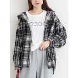 シャギーチェックフード付きシャツ | Re-J＆SUPURE | 詳細画像3 