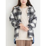 シャギーチェックフード付きシャツ | Re-J＆SUPURE | 詳細画像9 