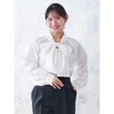 オフホワイト | BIGリボンボウタイブラウス | Re-J＆SUPURE