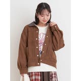 茶 | 【WEB限定】フェイクレザー襟スエードポンチジャケット | Re-J＆SUPURE