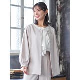 【マルチストレッチ】パールボタンポンチョジャケット(セットアップ可) | Re-J＆SUPURE | 詳細画像1 