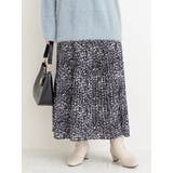 黒 | ダルメシアン柄プリーツスカート | Re-J&SUPURE