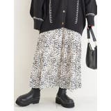 オフホワイト | ダルメシアン柄プリーツスカート | Re-J&SUPURE