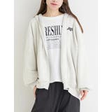 淡グレー | 裏起毛BACKワッペンジップパーカー | Re-J＆SUPURE