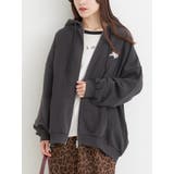 濃グレー | 裏起毛BACKワッペンジップパーカー | Re-J＆SUPURE