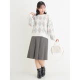 ラメ入りアーガイル柄フェザーニットトップス | Re-J＆SUPURE | 詳細画像16 