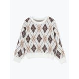 ラメ入りアーガイル柄フェザーニットトップス | Re-J＆SUPURE | 詳細画像28 