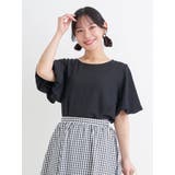 黒 | 【接触冷感】[らくちんケア]シボ袖バルーンプルオーバー（セットアップ可） | Re-J＆SUPURE