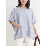 【涼風リネン】スキッパーネックバンドカラーブラウス | Re-J&SUPURE | 詳細画像26