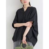 【涼風リネン】スキッパーネックバンドカラーブラウス | Re-J&SUPURE | 詳細画像32