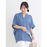 【接触冷感】[らくちんケア]シボスキッパーブラウス（セットアップ可） | Re-J＆SUPURE | 詳細画像12 