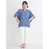 【接触冷感】[らくちんケア]シボスキッパーブラウス（セットアップ可） | Re-J＆SUPURE | 詳細画像15 