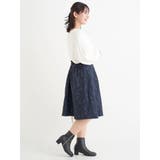 ベルト付き花柄ジャガードフレアスカート | Re-J＆SUPURE | 詳細画像17 