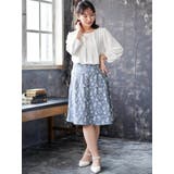 ベルト付き花柄ジャガードフレアスカート | Re-J＆SUPURE | 詳細画像30 