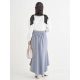 リボンベルト付き配色ラッフルマーメイドスカート | Re-J＆SUPURE | 詳細画像9 