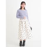 フロッキープリントミディスカート(花柄・ドット柄) | Re-J&SUPURE | 詳細画像7