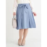 サックス | ウエストリボンシャンブレースカート | Re-J＆SUPURE