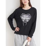 黒 | ハートロゴ×レースアップ リブロングTシャツ | Re-J＆SUPURE