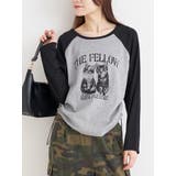 ネコプリント ラグランリブロングTシャツ | Re-J＆SUPURE | 詳細画像14 