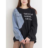 デニム切り替えロゴプルオーバー | Re-J＆SUPURE | 詳細画像1 