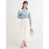 肩チュールシアーパール付きリボントップス | Re-J＆SUPURE | 詳細画像7 