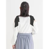 肩チュールシアーパール付きリボントップス | Re-J＆SUPURE | 詳細画像17 