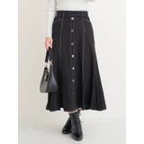 黒 | フロントボタンマーメイドスカート | Re-J&SUPURE