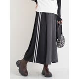 ポンチ×デニム切り替えサイドラインスカート | Re-J&SUPURE | 詳細画像4