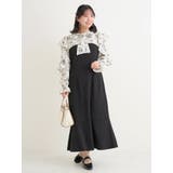 【WEB限定】フリルボウタイブラウスドッキングワンピース（花柄・ドット柄） | Re-J＆SUPURE | 詳細画像8 